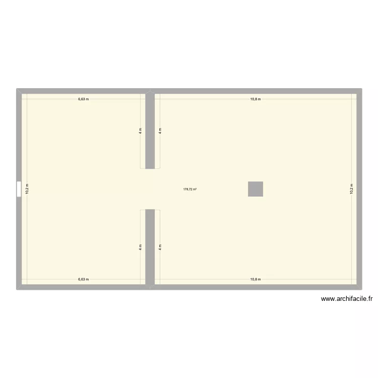 ETAGE NON HABITABLE. Plan de 1  et 179 m²