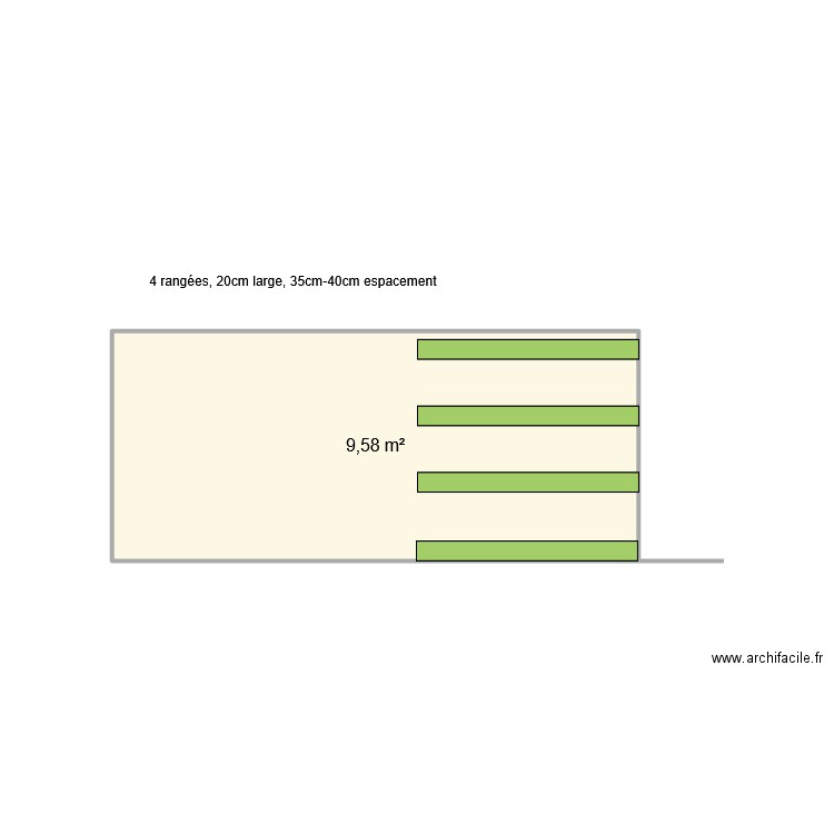 plafon cuisien. Plan de 1 pièce et 10 m2