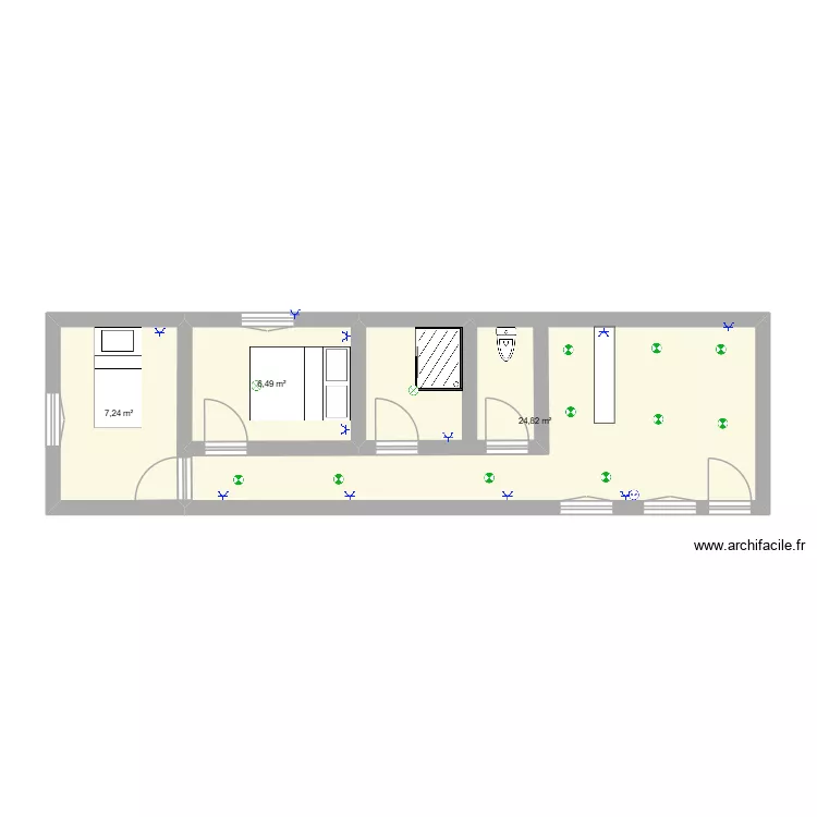 MAISON SAV. Plan de 3  et 39 m²