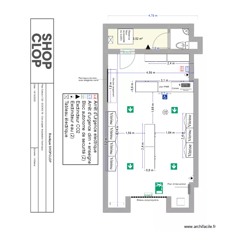 Docks shopclop elec. Plan de 
