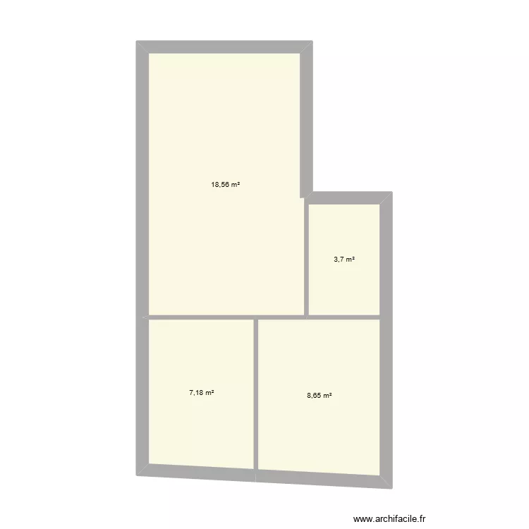Doll&eacute;e - Etage 1 (1). Plan de 4 Pièces et 38 m²
