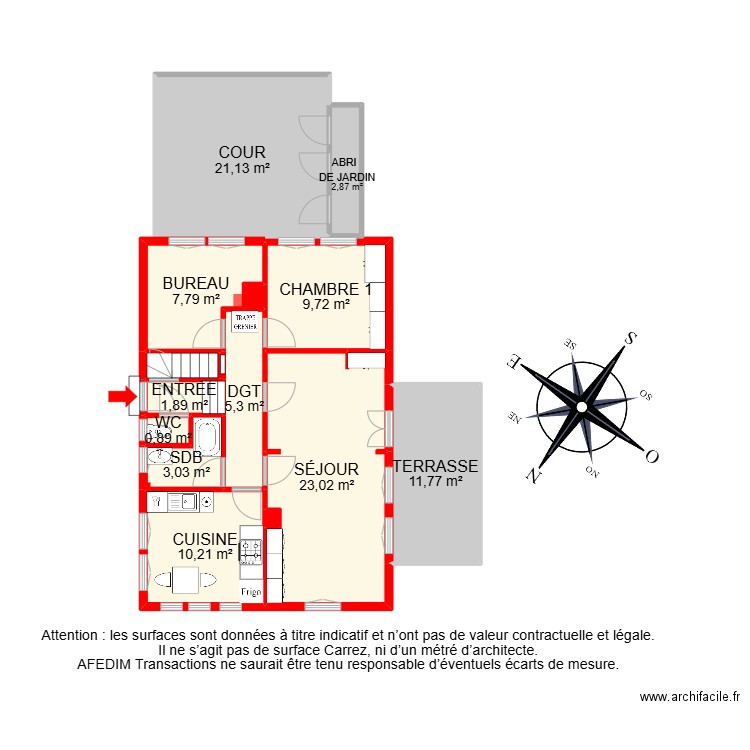 BI28902. Plan de 25 pièces et 175 m2