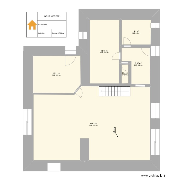 Hugo futur facade ouEst ok sept. Plan de 0 pièce et 0 m2