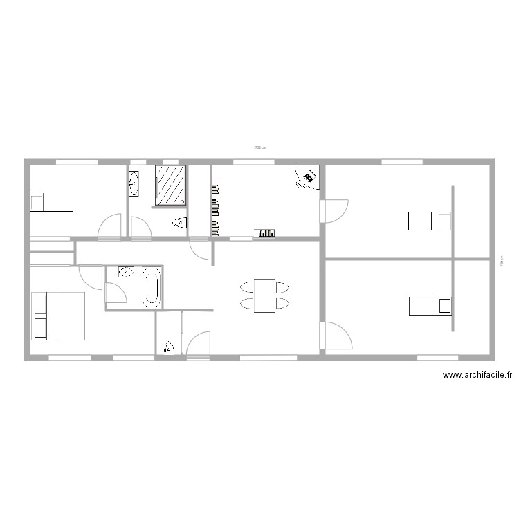 Etage de Vie 2024 1.3. Plan de 11 pièces et 116 m2