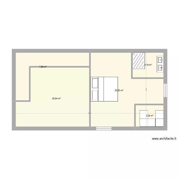 CHAMBRES 3-4. Plan de 5 et 57 m² CHAMBRES 3-4. Plan de 5 et 57 m²