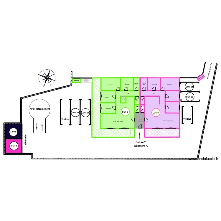 rdj gardane. Plan de 17 pièces et 300 m2