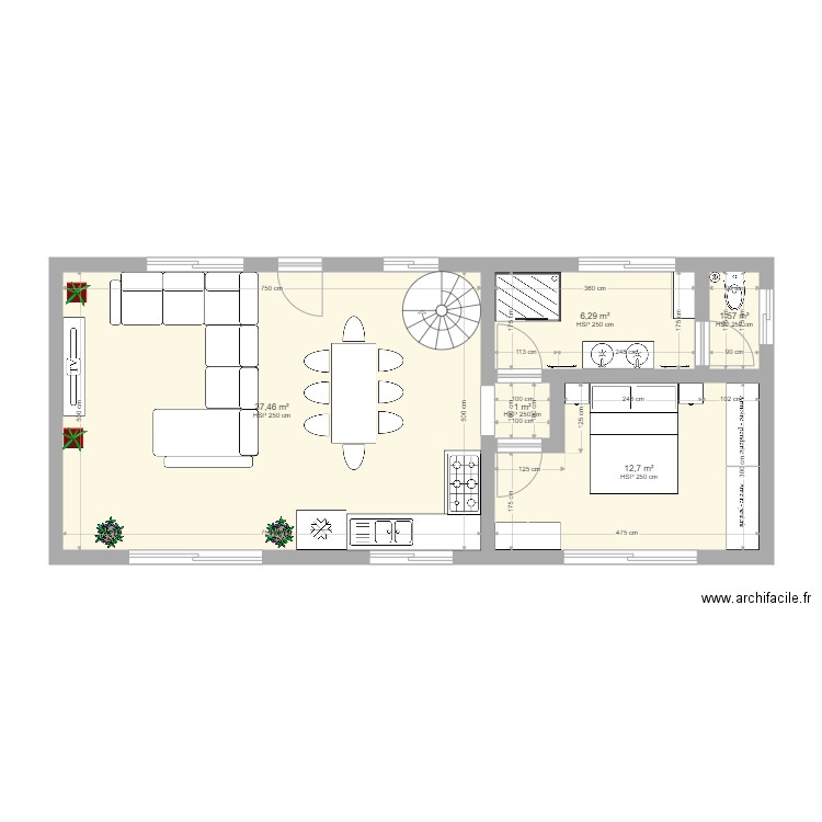 Plan de dingue. Plan de 12 pièces et 115 m2