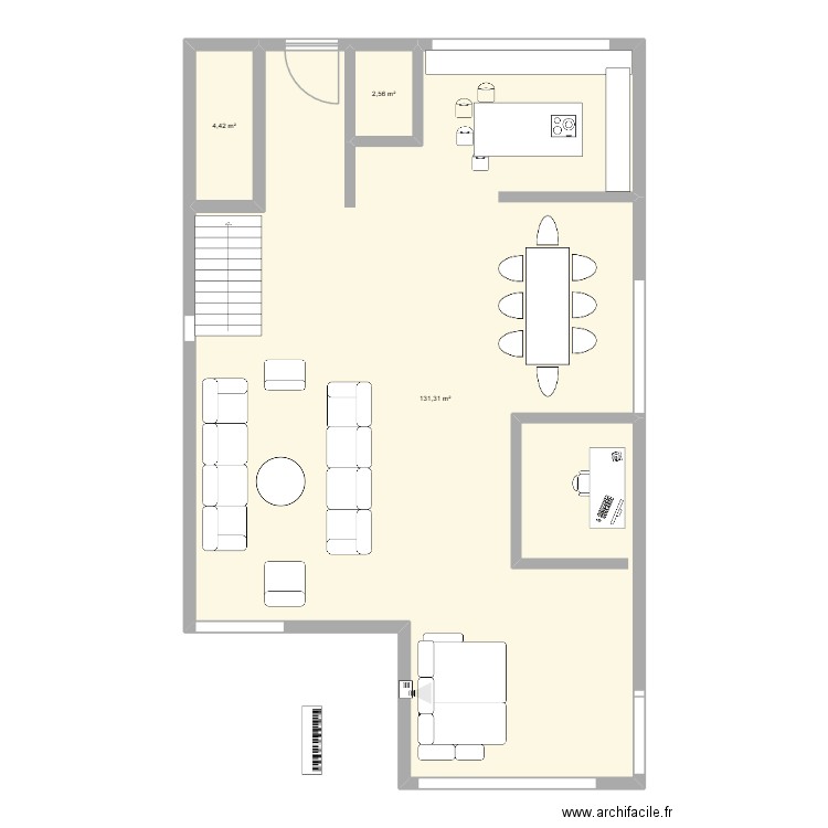 larbaud. Plan de 6 pièces et 239 m2