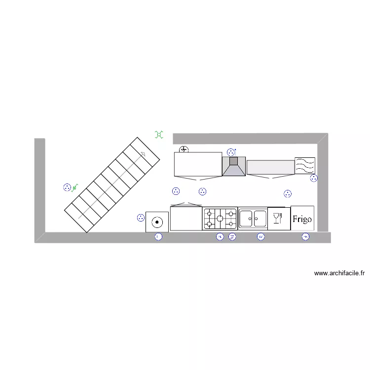 cuisine M1. Plan de 