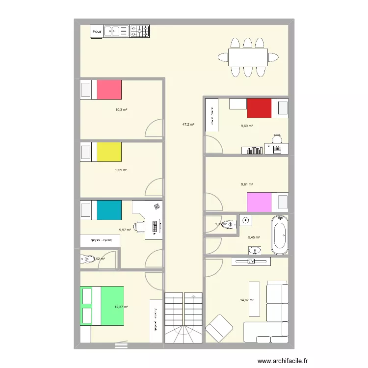 maison algerie 2. Plan de 11  et 132 m²