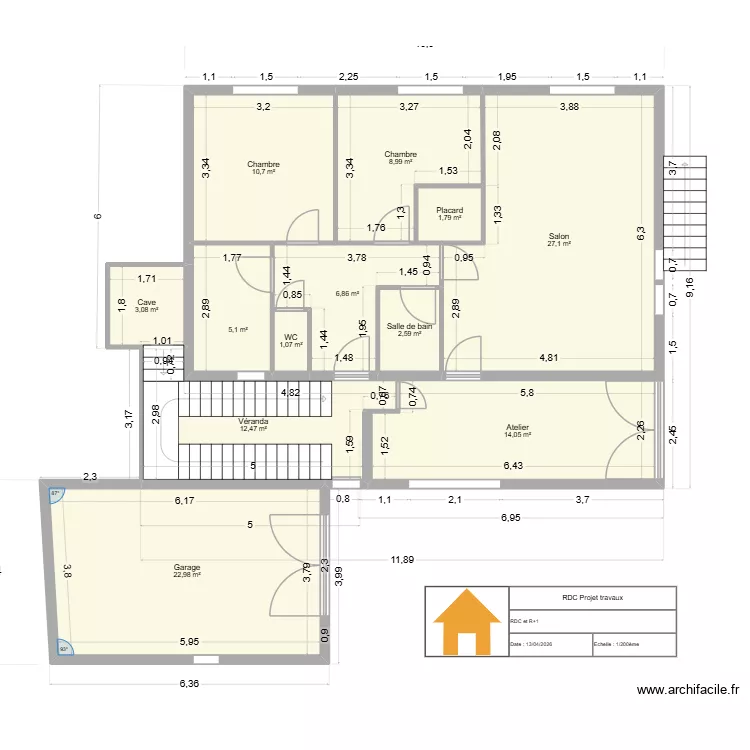 Ancien Origine Drumettaz Clarafond. Plan de 22  et 227 m²