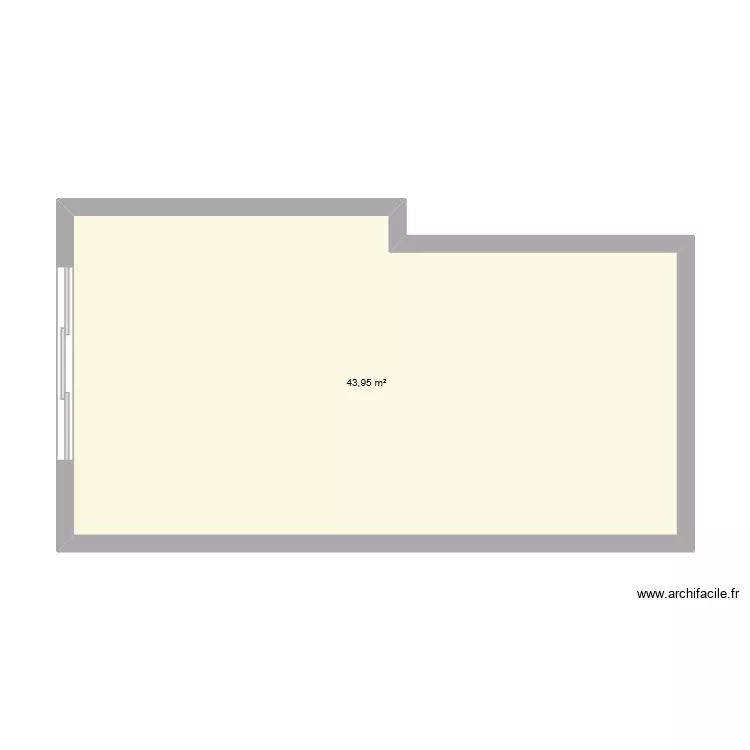 SALON. Plan de 1  et 44 m²