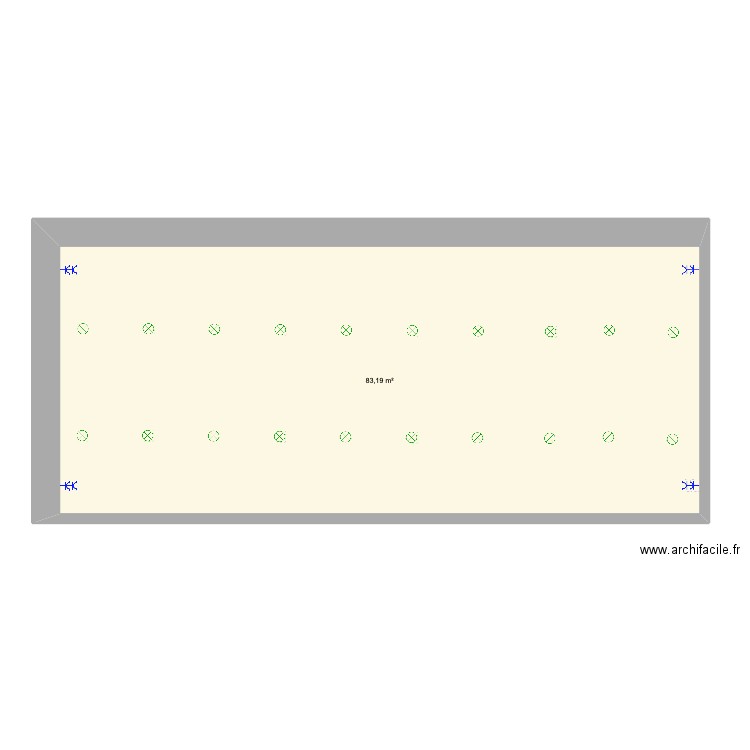 SOHIER 2ème. Plan de 1 pièce et 83 m2