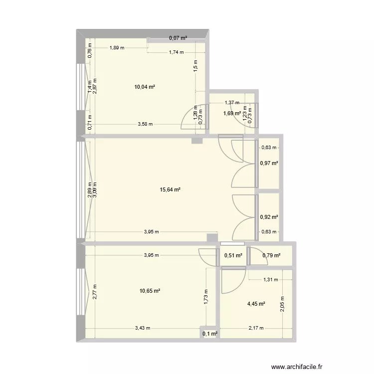larre. Plan de 11 Pièces et 46 m²