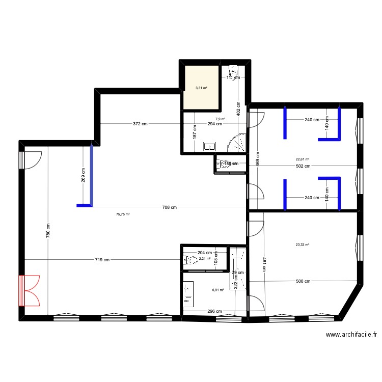 PAULINE LE BOIS. Plan de 8 pièces et 143 m2