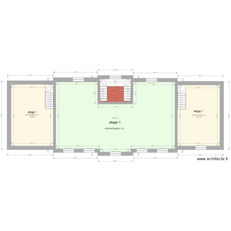 maison yvetot 1er etage 2. Plan de 5 pièces et 328 m2
