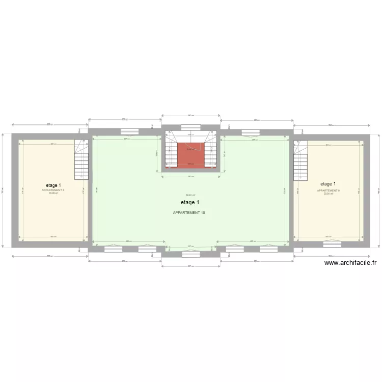 maison yvetot 1er etage 2. Plan de 5 pièces et 328 m²