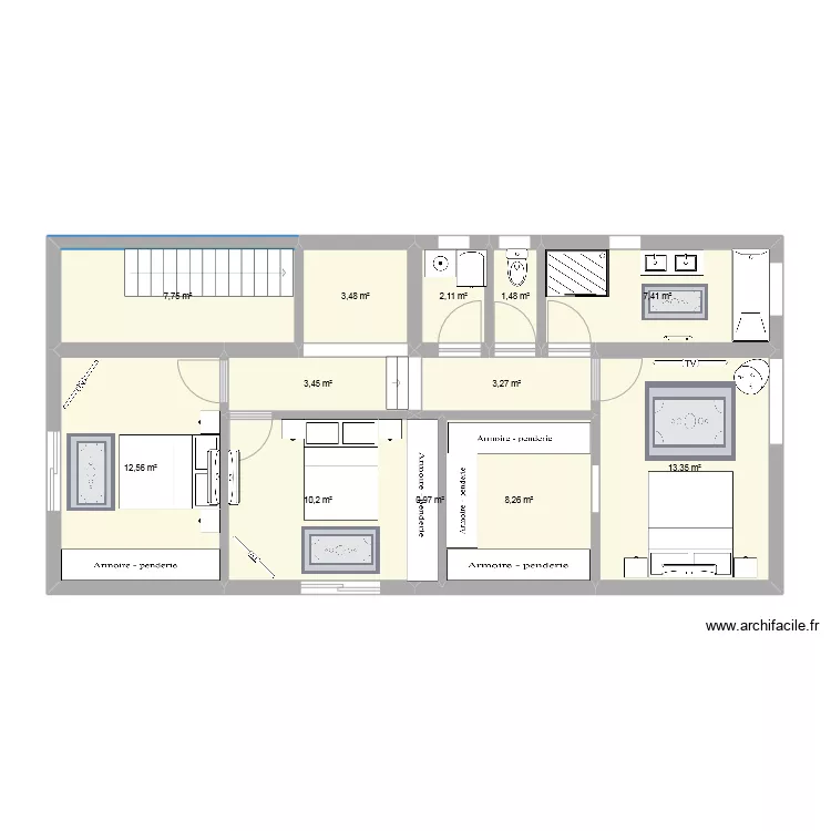 loft t5 &eacute;tage. Plan de 