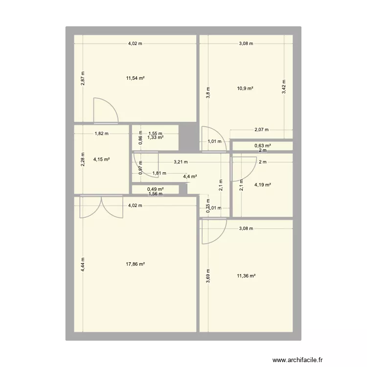 N. Parent actuel. Plan de 11 et 67 m² N. Parent actuel. Plan de 11 et 67 m²