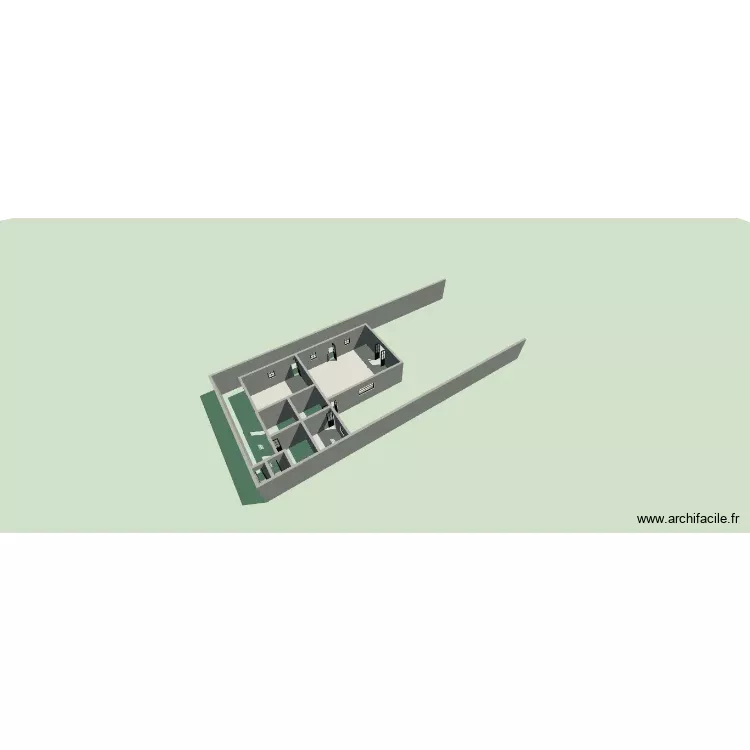PLAN2. Plan de 5 Pièces et 65 m²