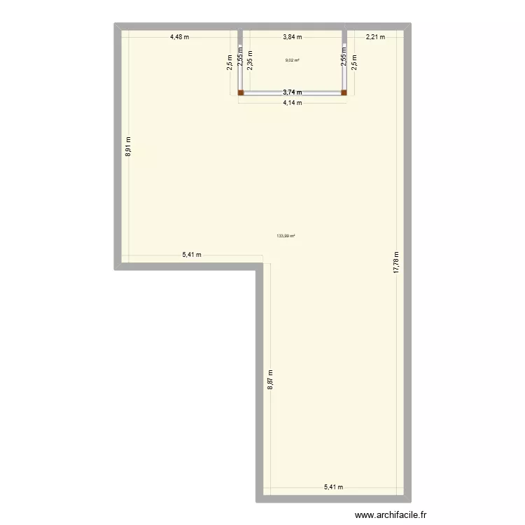Rivesaltes lavage animaux. Plan de 2 pièces et 143 m²