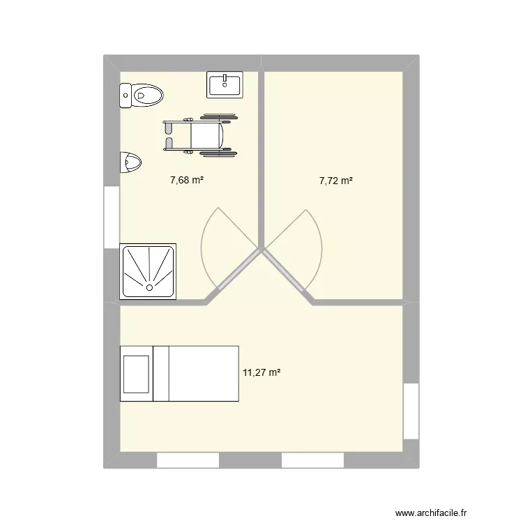 brisson. Plan de 3  et 27 m²