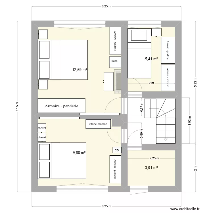 &eacute;tage 22/04/2025. Plan de 