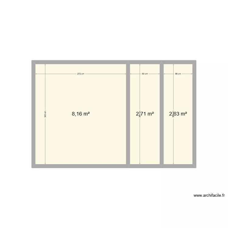 Chambre Doha. Plan de 