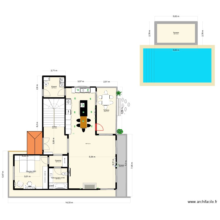 Goldra 2023. Plan de 10 pièces et 145 m2