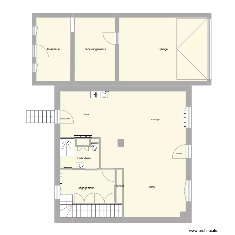 Ruocco RDC. Plan de 12  et 112 m²