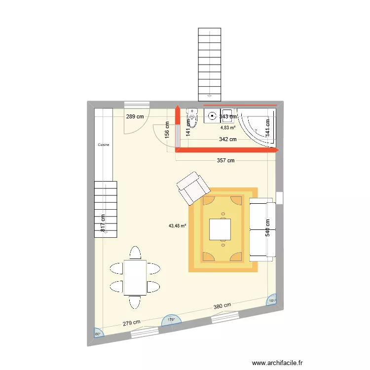 plan appart N+1. Plan de 