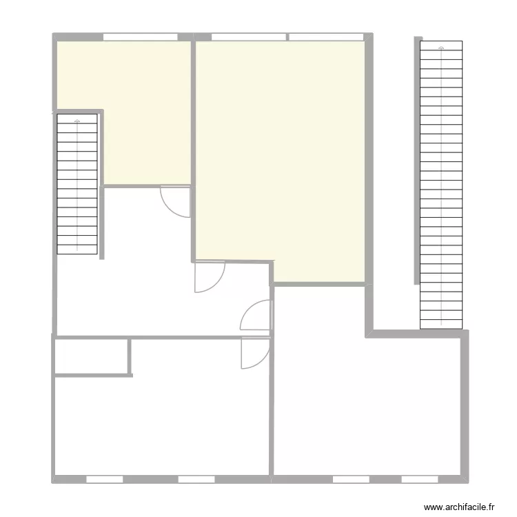 etage saint alexis. Plan de 2  et 40 m²