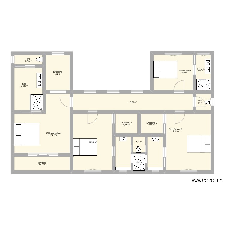 Maison ideale. Plan de 0 pièce et 0 m2