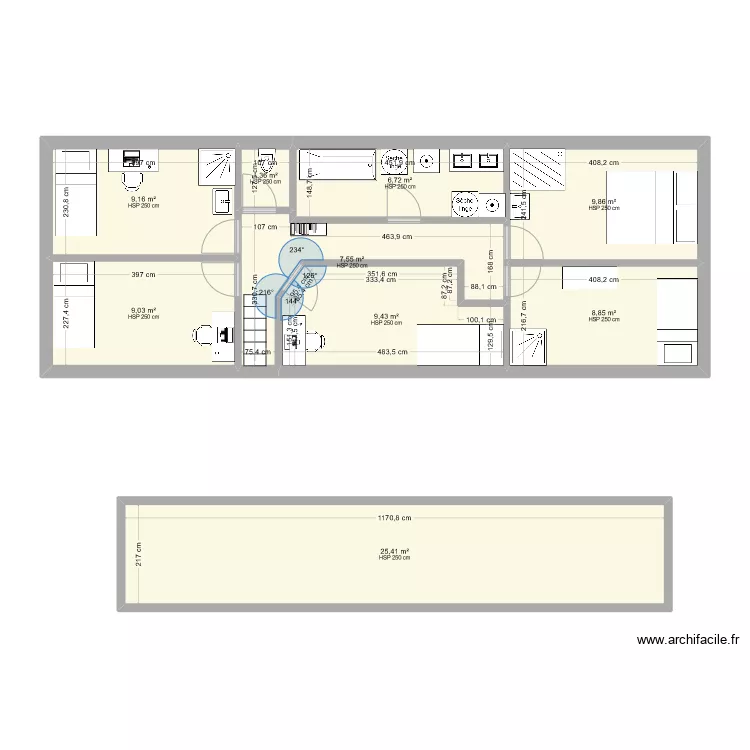RETHEUIL fabrice 5 chambres. Plan de 