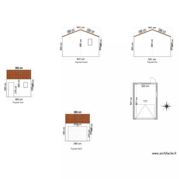 Garage. Plan de 