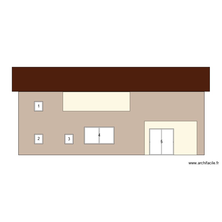 Facade N DP. Plan de 0 pièce et 0 m2