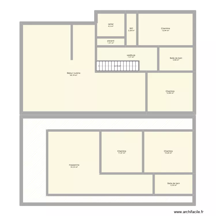 312 geymond. Plan de 14  et 202 m²