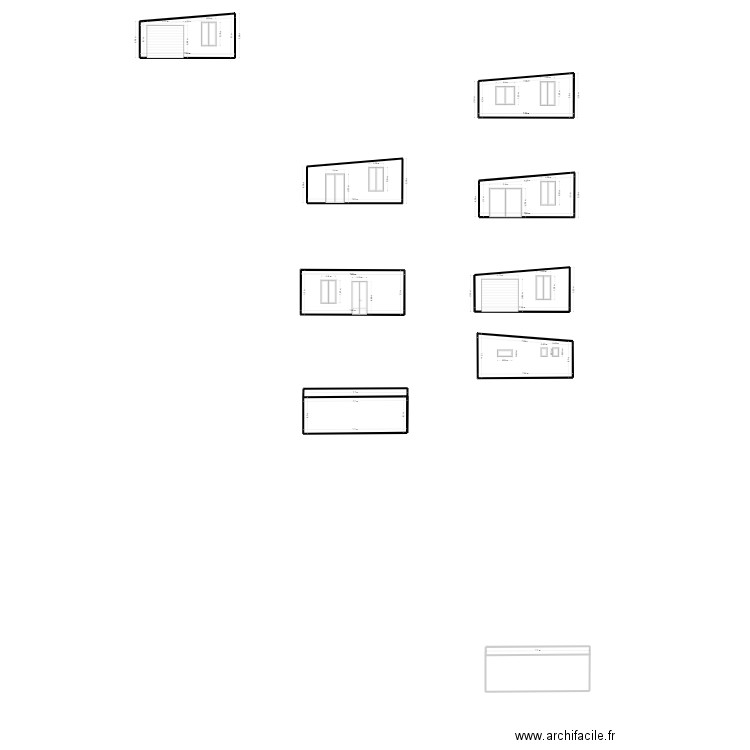 Plan de facade  ced. Plan de 10 pièces et 203 m2