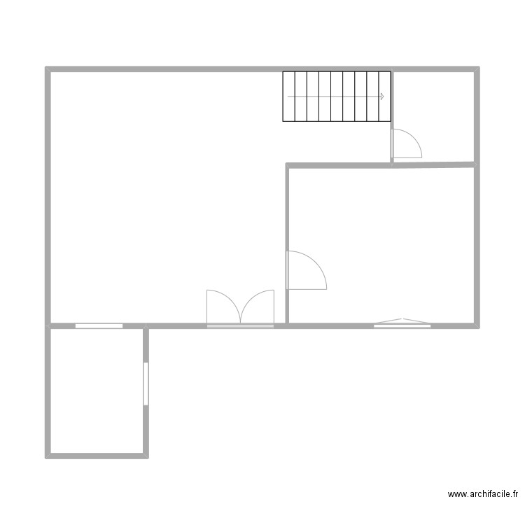 capricorne. Plan de 3 pièces et 51 m2