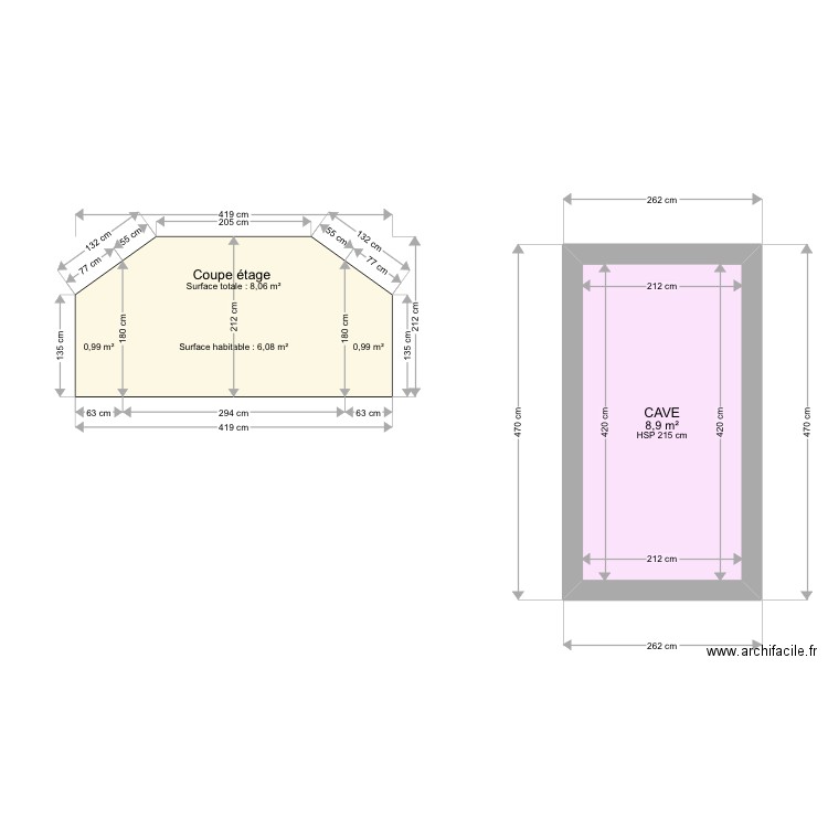 ML25002041. Plan de 1 pièce et 9 m2