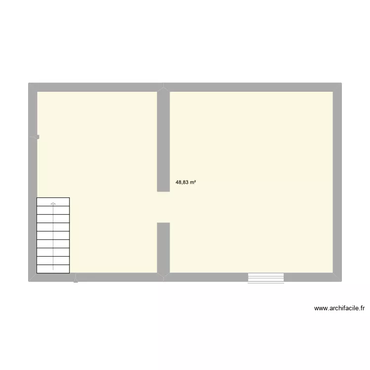 Sous sol brut. Plan de 