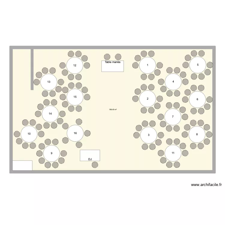 Plan de table mariage C&A. Plan de 1 et 199 m² Plan de table mariage C&A. Plan de 1 et 199 m²