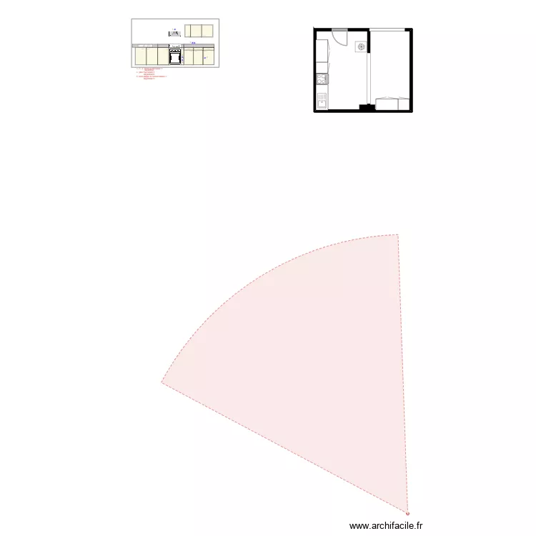 cuisine grignoux. Plan de 1 Pièce et 21 m² cuisine grignoux. Plan de 1 Pièce et 21 m²