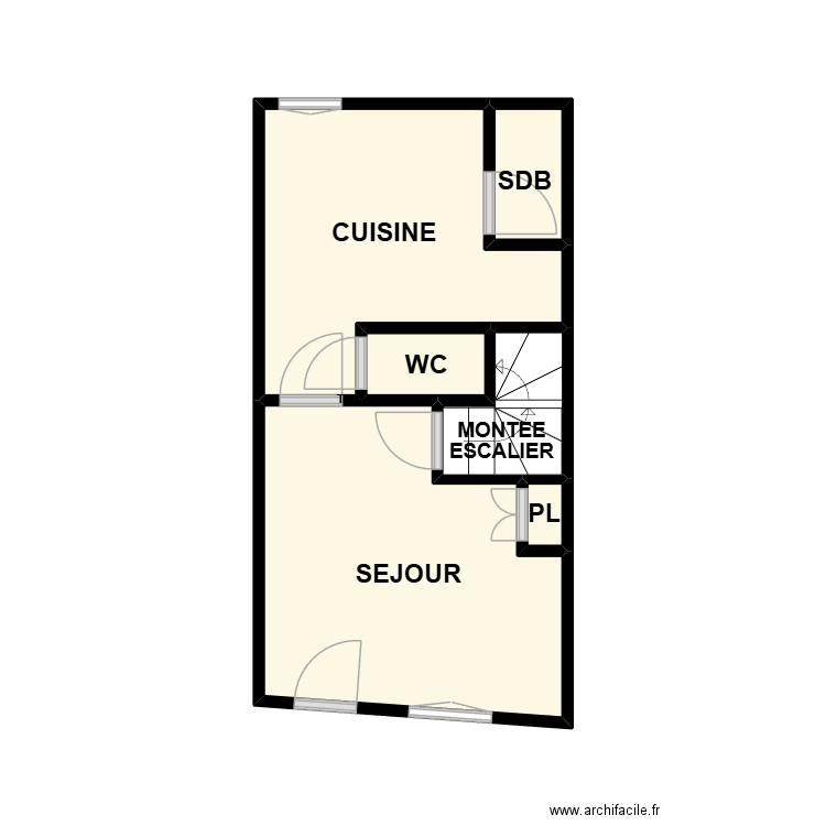 PLAN AM AIMARGUES RDC. Plan de 6 pièces et 16 m2