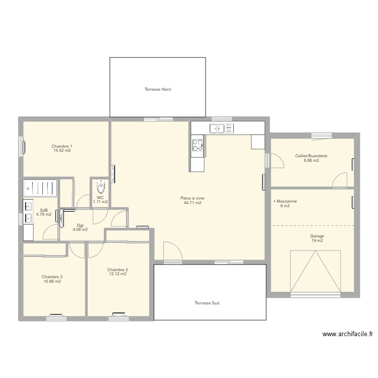 Bormes plan 2Pro. Plan de 12 pièces et 120 m2