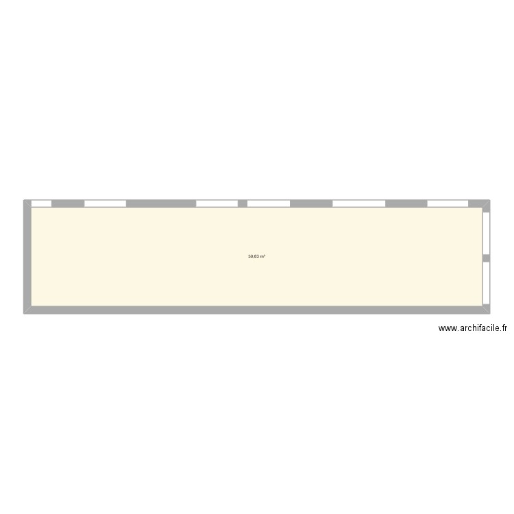 maison 56 G Peri. Plan de 1 pièce et 60 m2