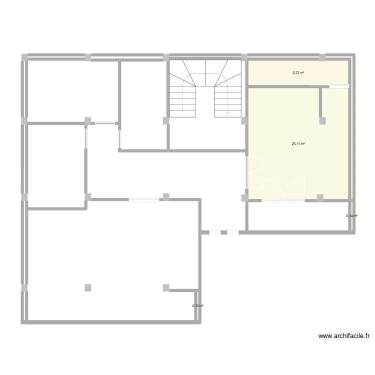 ryadh. Plan de 4 pièces et 31 m²