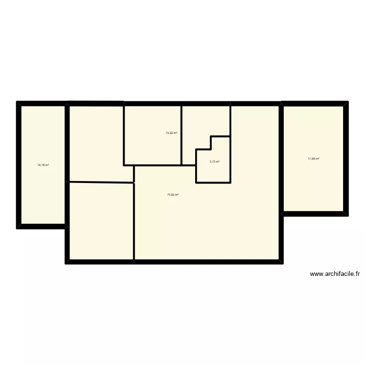Maison-01. Plan de 5  et 123 m²