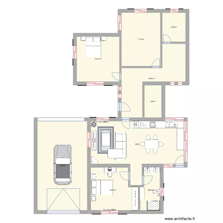 casa. Plan de 