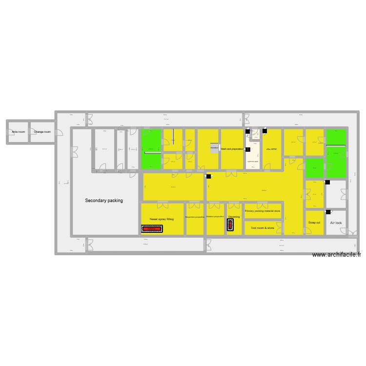 MEMOIR. Plan de 40 pièces et 664 m2
